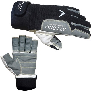 ATTONO Segelhandschuhe Sommer Segeln Regatta Wassersport Handschuhe - Gr. 9/L