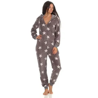 normann-wäschefabrik NORMANN Schlafanzug Einteiler Jumpsuit Overall - 51297 in grau | Gr.: 40-42