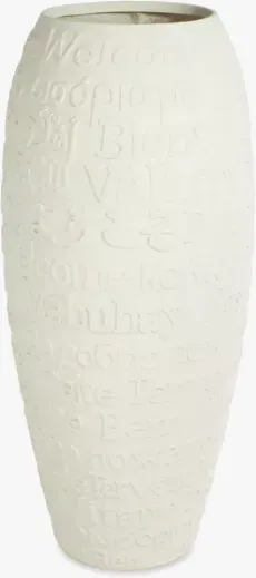 Welcome Bodenvase mit Schriftzug Willkommen Ø 52 cm, Höhe 120 cm
