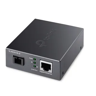 TP-Link TL-FC311A-2, Gigabit WDM Media-Konverter (Gigabit-RJ-45-Anschluss, Gigabit-SC-Glasfaseranschluss, Erweiterterung der Glasfaserdistanz bis zu 2 km)