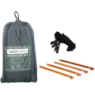 DD Hammocks Superleichte Tarp (Olivgrün) – 100% wasserdicht – Ripstop-Nylon, kompakt, ultraleichte & multifunktionale Regenplane, Zeltunterstand für Camping, Rucksackreisen & Wandern Abenteuer