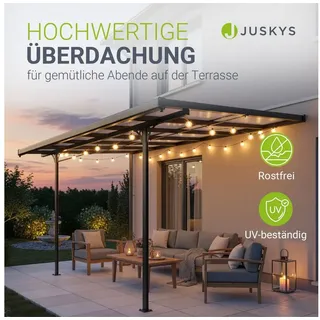Juskys Terrassendach Borneo 300 x 300 cm anthrazit