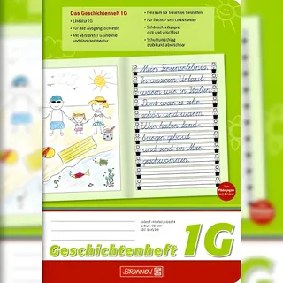 Brunnen Geschichtenheft A5 Lineatur 1G 16 Blatt