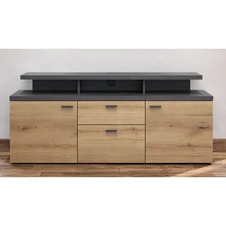 trendteam TV-Lowboard Mood Holzoptik Braun Eiche