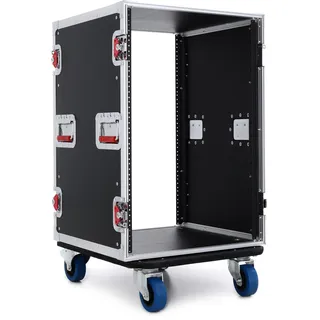 Gator Cases G-TOUR Audio-Road-Rack mit Schwerlastrollen und Tour-Grade-Hardware; 17" Rack-Tiefe, 16U (G-TOUR 16U CAST)