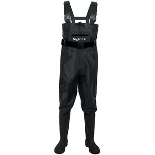 Night Cat Wathose Herren Damen Frauen Wathose mit Stiefeln Wasserdichte Atmungsaktive Crosswater Waders
