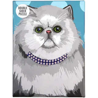 100-teiliges weißes doppelseitiges Puzzle & Poster für Perserkatzen | Haustiere, Tier | Für Kinder, Erwachsene, Katzenliebhaber, Geburtstagsgeschenk, Weihnachten