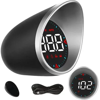 BIZOI G5 Head Up Display Auto, GPS Geschwindigkeitsmesser mit Kompass, Head Up Display Auto, GPS Tacho Auto, Auto HUD Tachometer Plug and Play, Head Up Display für LKW Bus RV Boot Motorrad Wohnmobil