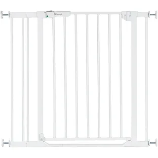 hauck Türschutzgitter Clear Step 2 inklusive Verlängerung - White«, auch als Treppenschutzgitter verwendbar; 84-89 cm, flacher Durchgang, weiß