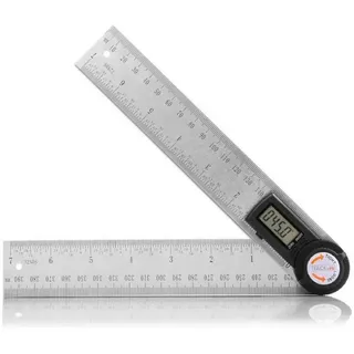 TACKLIFE Winkelmesser, 2 in 1 Digital Lineal 400mm Winkellineal Winkelmessung schwarz