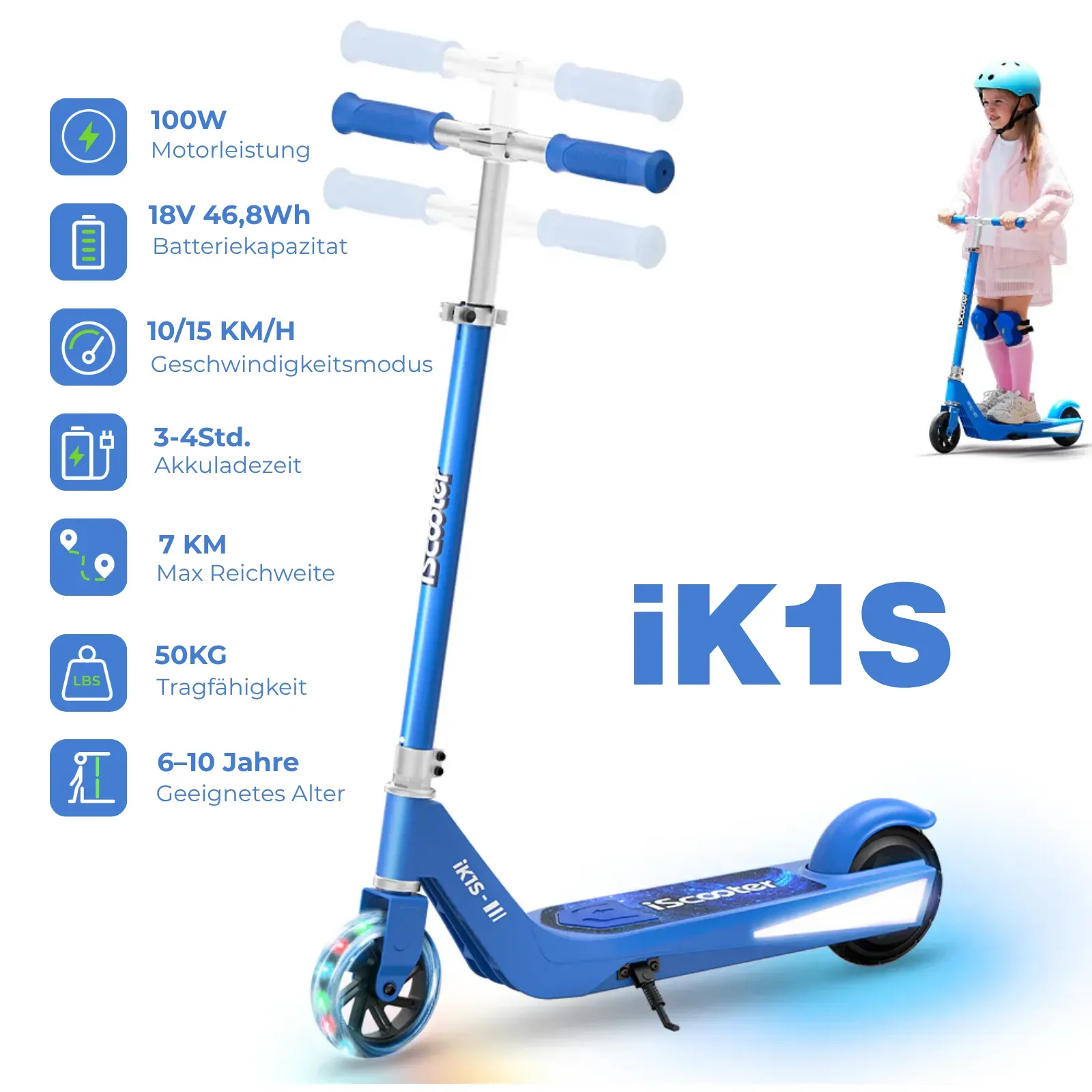 MiniSpider 2-in-1 Elektrischer Dreirad-Kinderscooter und Skateboard für Kinder ab 3 Jahre (Höhenverstellbare)