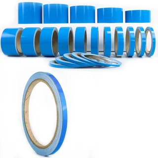 Auto Zierstreifen Hellblau Hochglanz Folienstreifen Seitenschweller Markierungsstreifen Pinstripes KFZ Motorrad Van Boot Flugzeug Modellbau (8 mm)