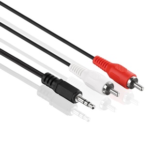 PureLink HDSupply LP-AC030-015 Audio Stereo Verlängerungskabel 2x Cinch Stecker auf 3,5mm Stecker 1,50m, schwarz