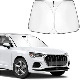 BSTW Auto Sonnenschutz für Audi Q3 F3 (2019-2025) – Faltbare Windschutzscheiben-Abdeckung mit Wärmeisolierung & UV-Schutz | Passend für Audi Q3 Sportback RS Q3