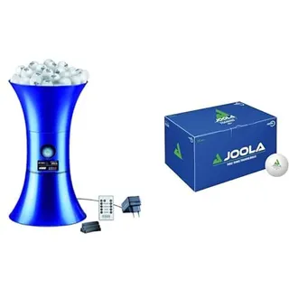 JOOLA Tischtennis-Roboter Buddy Pro V300 & Tischtennisbälle Training 40+ Tischtennis Bälle 120er Karton, Weiss