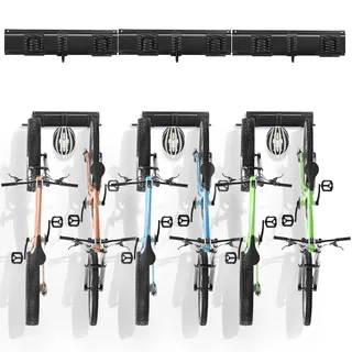 Vevor Fahrradständer, Wandhalterung für die Garage, für 6 Fahrräder + 3 Helme