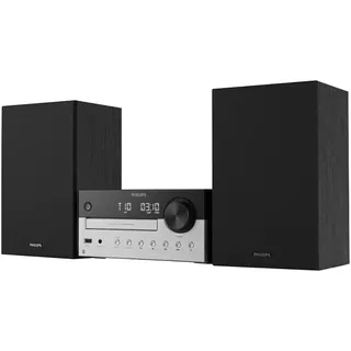 Philips TAM4205M2/12 Heim-Audio-Mikrosystem mit CD USB BT schwarz/silber