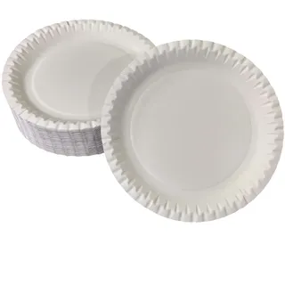 LogiPack GeRo 100 flache Pappteller weiß rund Durchmesser 23 cm