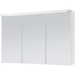 Aileenstore Badmöbel Spiegelschrank DUO 100 cm LED Beleuchtung Weiß