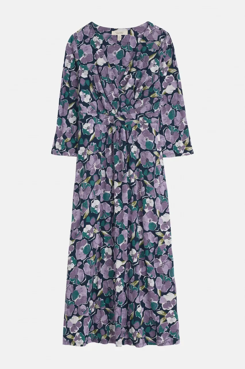 Seasalt Kleid Chapelle Damen Blumen Lila Blau Paper GOTS Organic