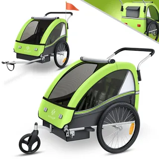 Kesser Kinderfahrradanhänger Sport-RX 2 in 1 hellgrün