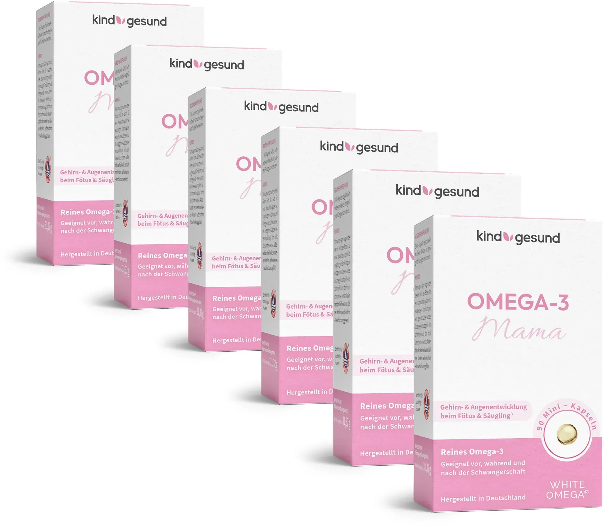 Omega-3 für die Schwangerschaft - WHITE OMEGA® Mama 6 Monate