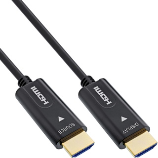 InLine HDMI AOC Kabel High Speed HDMI mit Ethernet 4K/60Hz Stecker/Stecker 30m