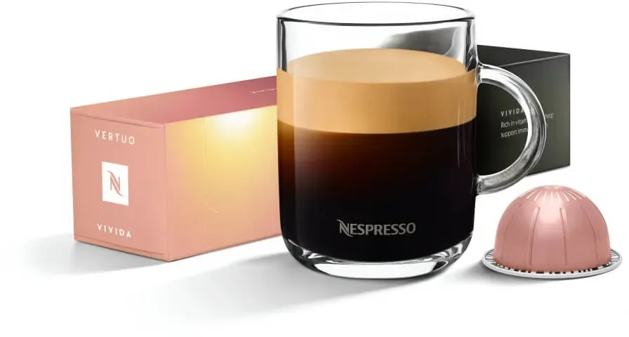 Nespresso Vivida Vertuo Line 10 Getreide Kaffeekapseln Rosa  Getreidig & süß