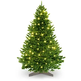 artitree Weihnachtsbaum künstlich [100% Spritzguss] - Naturgetreuer Tannenbaum mit Stabiler Spitze | Premium Nordmanntanne inkl. FSC zertifiziertem Holzständer & reißfester Tasche