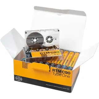RTM C90 | Type 1 | 90-Minuten Low Noise Musikkassette | Studio Qualität | Ideal für Musikaufnahmen | 10er-Pack