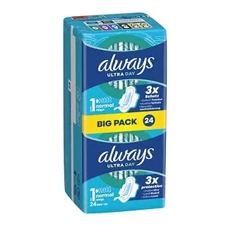 Always Binden Ultra Day Normal mit Flügeln 24 St.