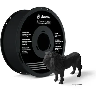 Phrozen High-Speed PLA Filament 1.75mm | 3D Drucker Filament Materialen | Hohe Geschwindigkeit bis zu 600 mm/s | 1KG Spule (2,2 LBS) - Schwarz