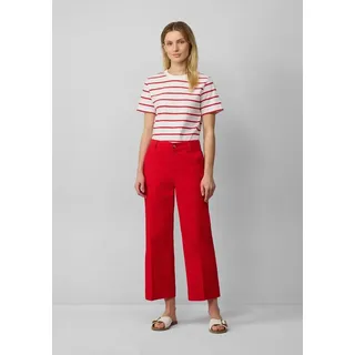 S.Oliver High-Rise-Culotte aus Baumwollstretch mit Bügelfalten rot 38