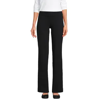 Lands' End Damen Starfish Mid Rise Straight Leg Hose, Schwarz, Medium Hoch - M Tall