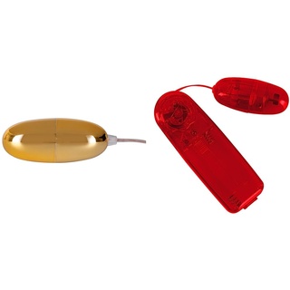 You2Toys Vibroei Golden Star - goldfarbener Bullet-Vibrator mit stufenlosem Reizregler für vaginale oder anale Massagen & You2Toys Vibrating Bullet- kleines Vibro-Ei für Frauen und Paare