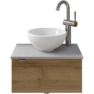 Saphir »Serie 6915 Waschschale mit Unterschrank für Gästebad, Gäste WC«, 51 cm breit, 1 Tür, Waschtischplatte, kleine Bäder, ohne Armatur