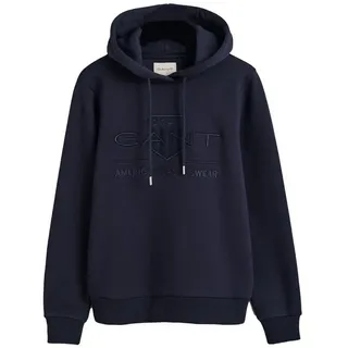 GANT Reg Tonal Shield Kapuzenpullover Evening Blue S