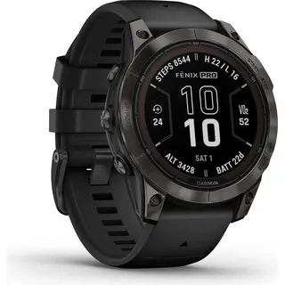 Garmin fenix 7 Pro Sapphire Solar schwarz/carbongrau