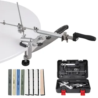 RX-009 Knife Sharpener - Ruixin Pro rx-009 Messerschärfer-set with 4 Grinding Stones 3 Diamond Grinding Stone, Messerschärfer Profi System with 360° Flip Rotation Fixed Angle