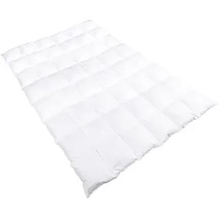 Sanders-Kauffmann Weidegans Daunenbettdecke extrawarm 135 x 200 cm ausgezeichnete Qualität für erholsamen Schlaf - Weiß