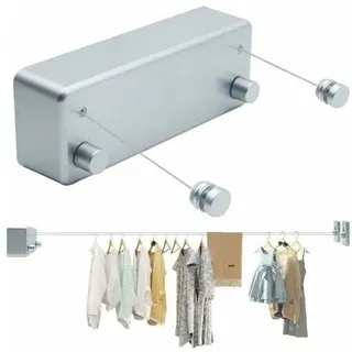 XVX - Stendibiancheria retrattile da 4,2 m, per interni ed esterni, portatile, da parete, per il bagno