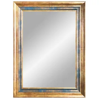 Online-GalleryKing Wandspiegel nach Maß 80 x 100 cm Blau Gold Barock Shabby Vintage für | Flur | Badezimmer | Wohnzimmer | Schlafzimmer | Spiegel Rahmen OGK-EH23