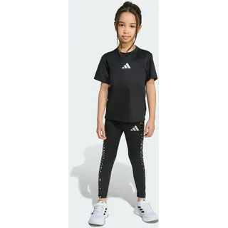 Adidas Train Essentials Glam Print Kids Sport-Set schwarz|grau 122-128cm 7-8J