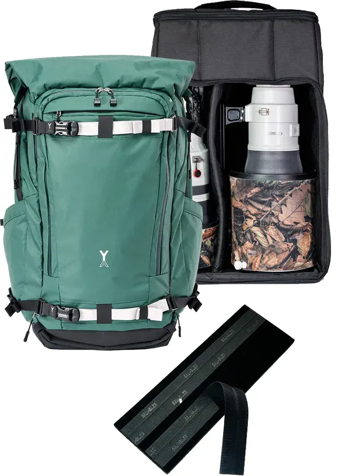 NYA-EVO Fjord 80 Econyl Expedition Camera Backpack Pine Green / RCI XXL / One Grumbler Go Divider