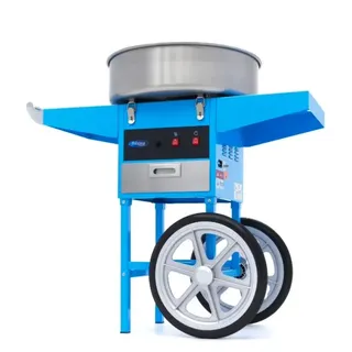 Maxima Zuckerwattemaschine - Ø 52 cm - Blau - mit Wagen