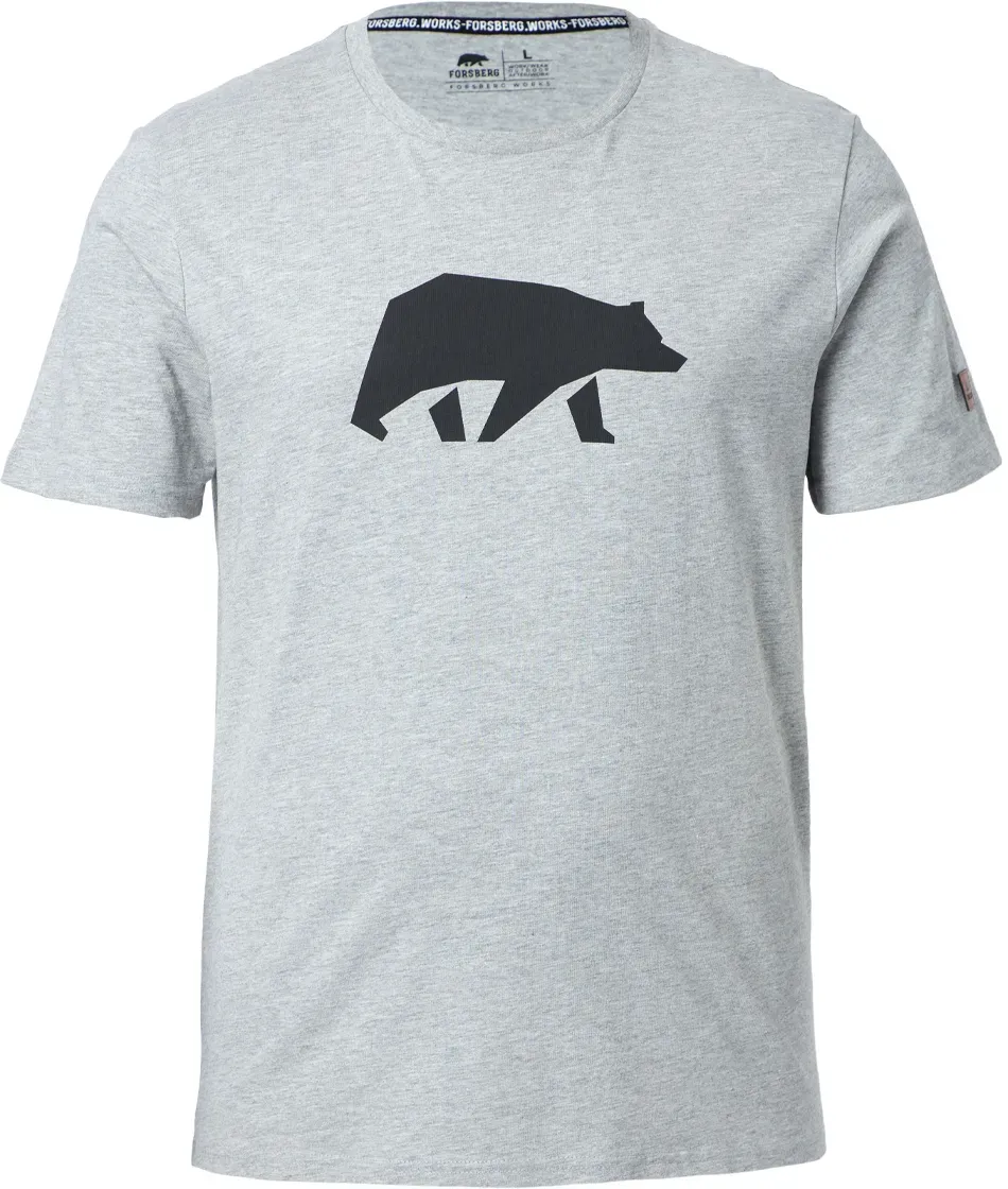 FORSBERG T-Shirt mit schwarzem Brustprint