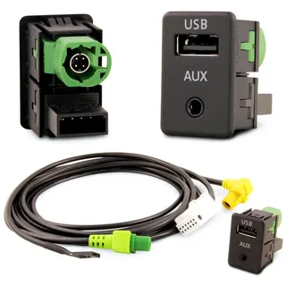 Adapter Universe USB AUX Einbau Stecker Kabel Auto Radio passend für RCD 300 310 RNS KFZ-Adapter