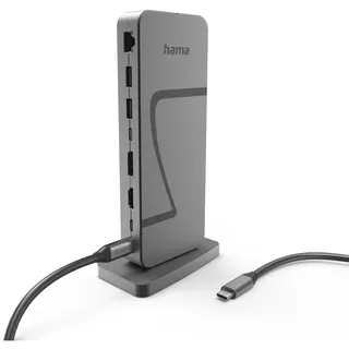 Hama Connect2Office Speed", USB-C, PD, 40 Gbit/s, 10 Ports Docking Station, Grau