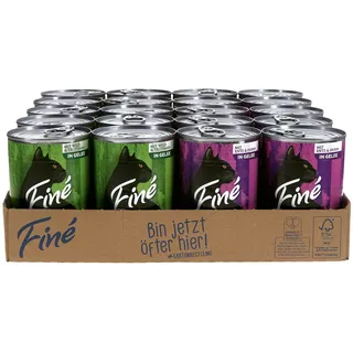 Fine Katzennahrung in Gelee sortiert - 400 g, 20er Pack