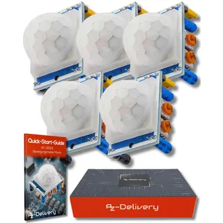 AZDelivery 3 x HC-SR501 PIR Bewegungssensor Bewegungsmelde Modul kompatibel mit Arduino und Raspberry Pi inklusive E-Book!